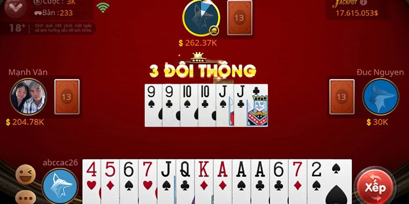 Ba Đôi Thông Là Gì? 99OK Giới Thiệu Về Sức Mạnh Của Tổ Hợp 2 3 đôi thông có sức mạnh khá lớn trong bài Tiến lên